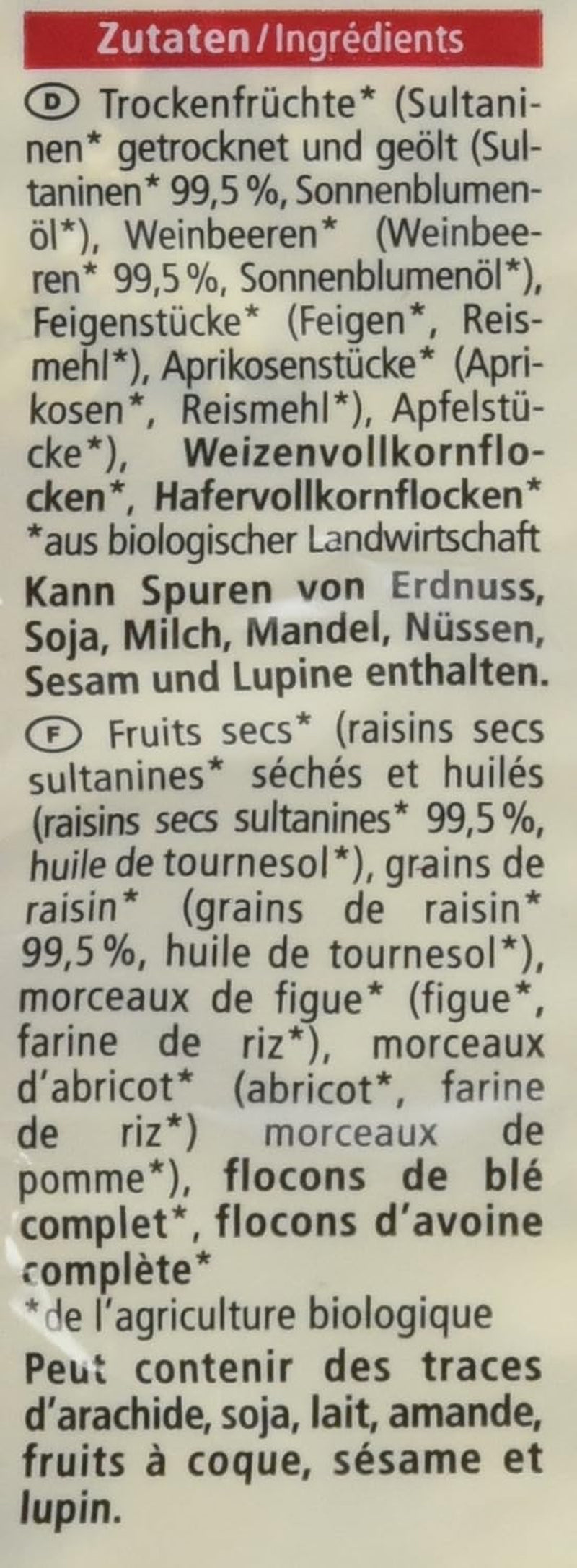 Müsli s bio ovocem, 750g