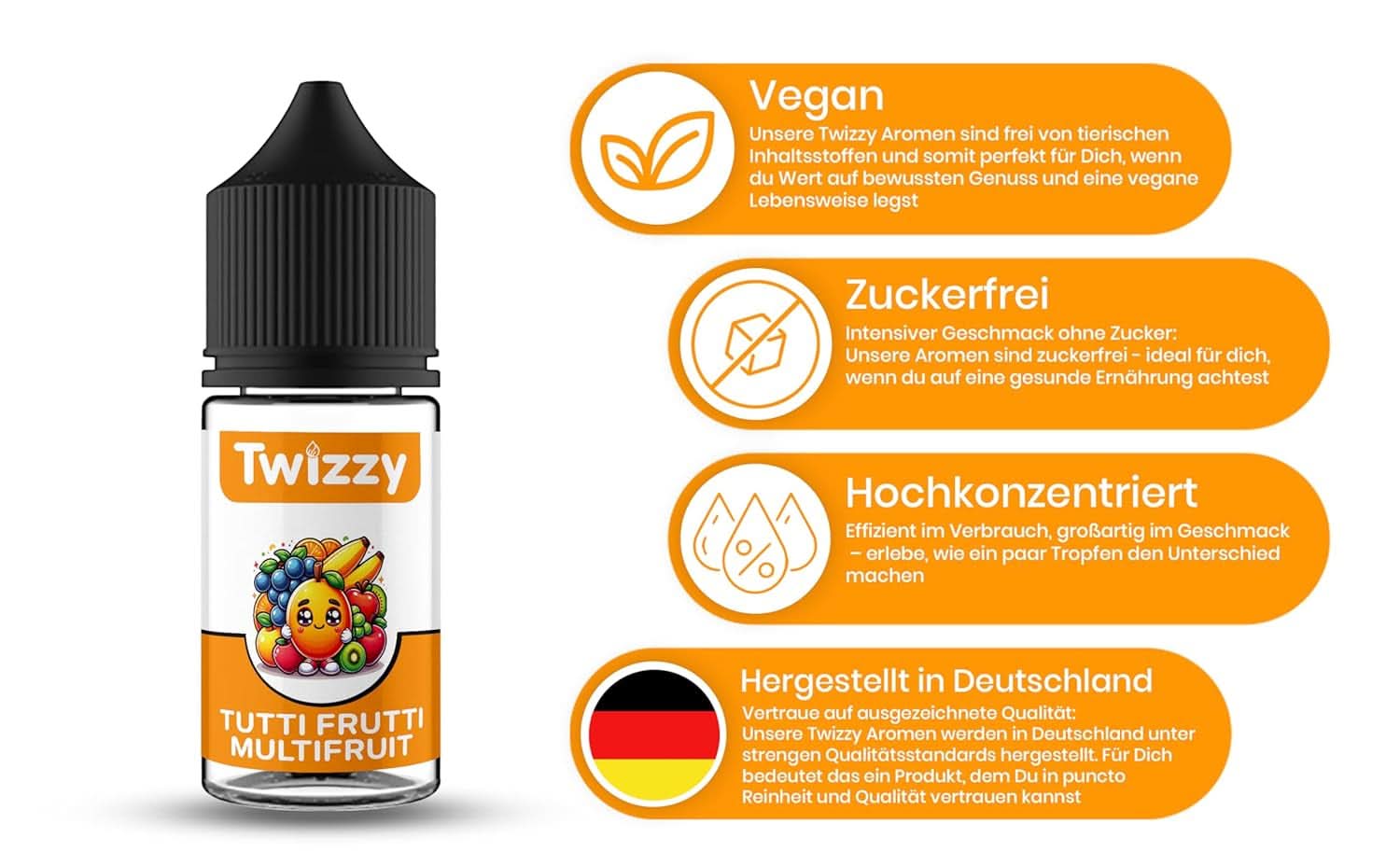 Twizzy Koncentrované Tutti Frutti Aroma, 30 ml Aromas Naty Shop
