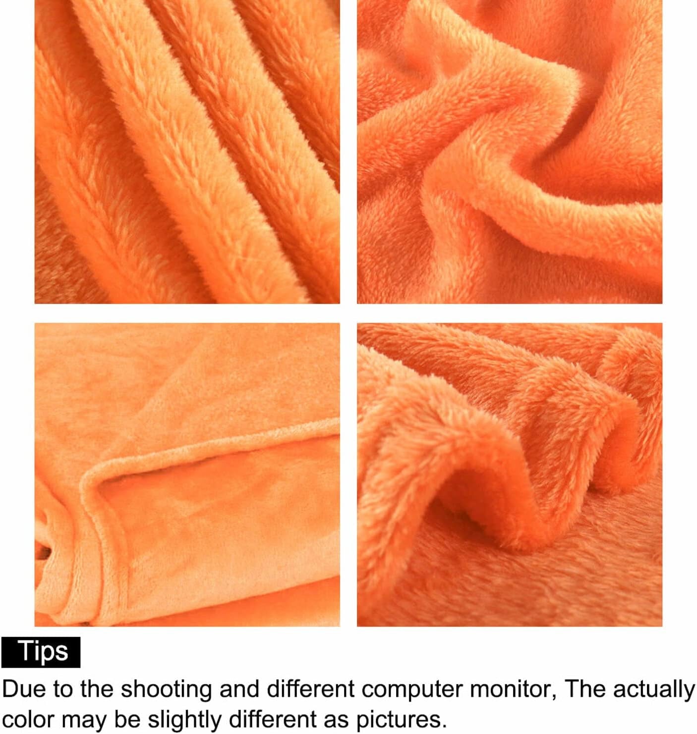 Sourcing Map Cozy deka přehoz Měkká a teplá fleecová deka jako pohovka Deka Deka Obývací pokoj a plyšová deka Měkká plyšová vlněná deka Oranžová 150X200Cm Postele a deky Besuche den uxcell-Store