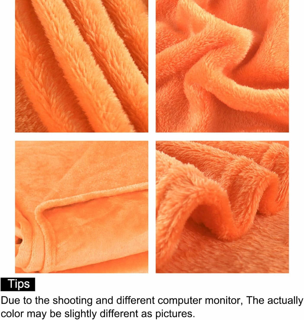 Sourcing Map Cozy deka přehoz Měkká a teplá fleecová deka jako pohovka Deka Deka Obývací pokoj a plyšová deka Měkká plyšová vlněná deka Oranžová 150X200Cm Postele a deky Besuche den uxcell-Store