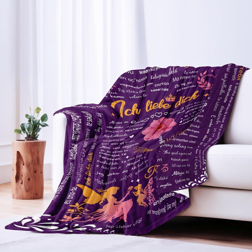 Cadouri pentru mama, cadou aniversar pentru cupluri, femei Besond, soții surori și mame, Ideal de securitate pentru Ziua Mamei, Ziua Îndrăgostiților și Crăciun 50 "X60" Paturi si Cuverturi Yasrlvun