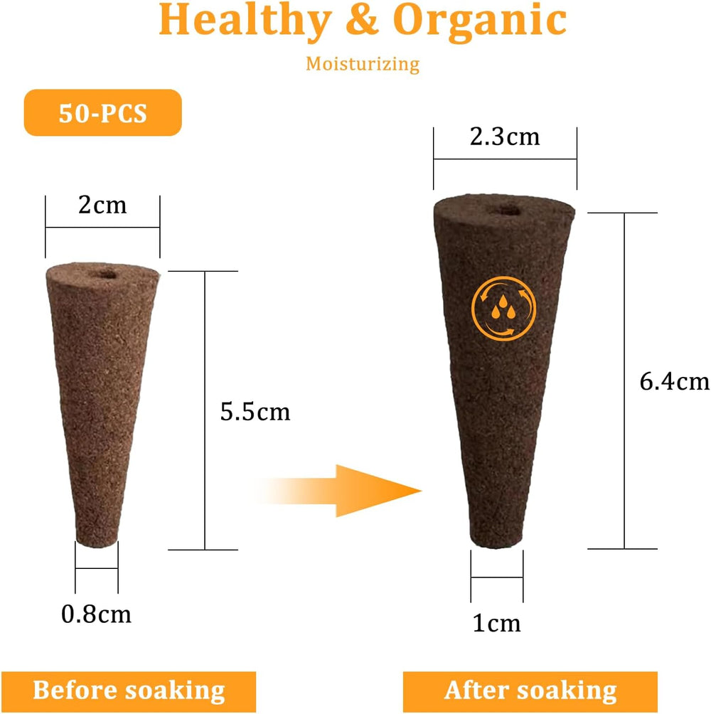 50 hydroponických houbiček, hydroponických houbiček, houbiček na pěstování kořenů, vhodných pro různé druhy pupenů, jako jsou rajčata, jahody, máta