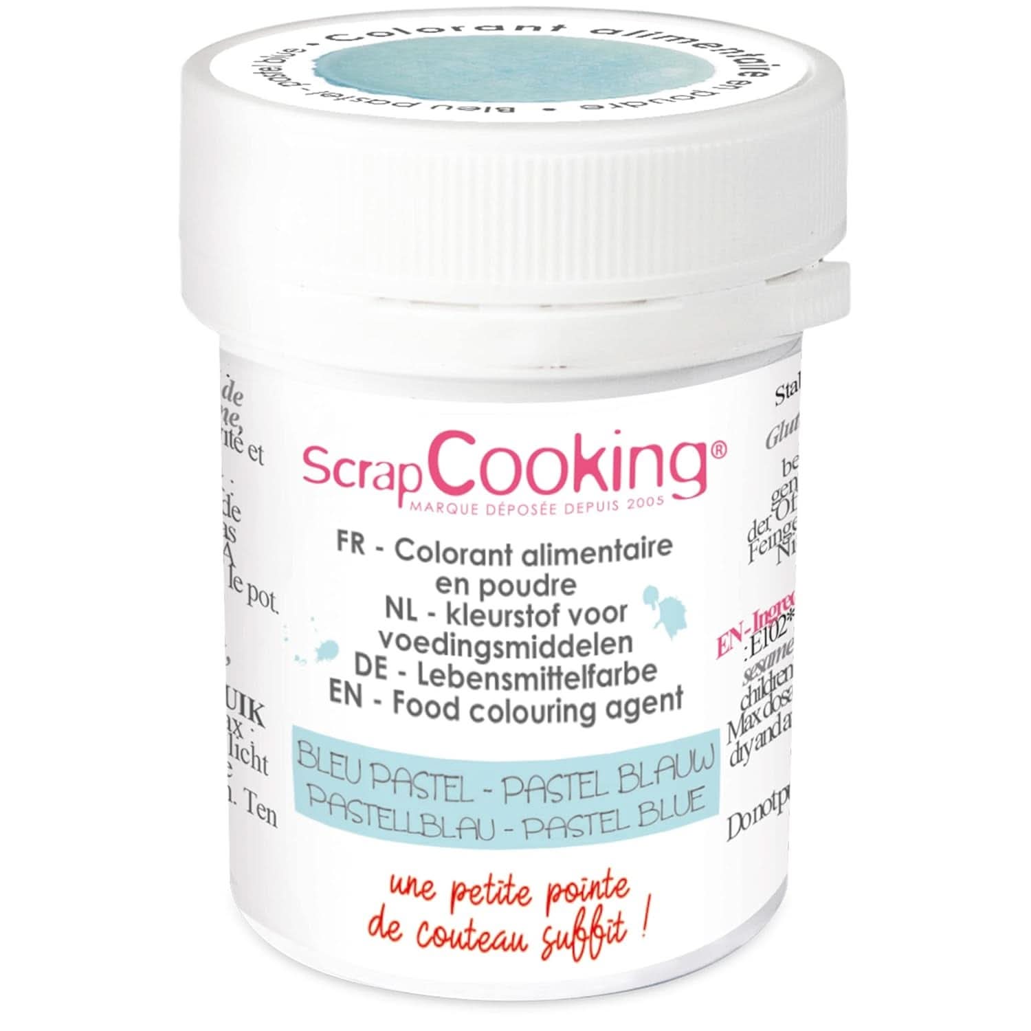 Scrapcooking, práškové potravinářské barvivo, pastelová modrá, 5 gramů Naty Shop
