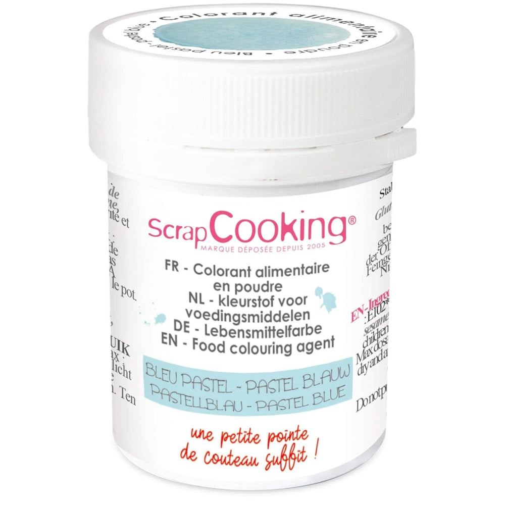 Scrapcooking, práškové potravinářské barvivo, pastelová modrá, 5 gramů Naty Shop