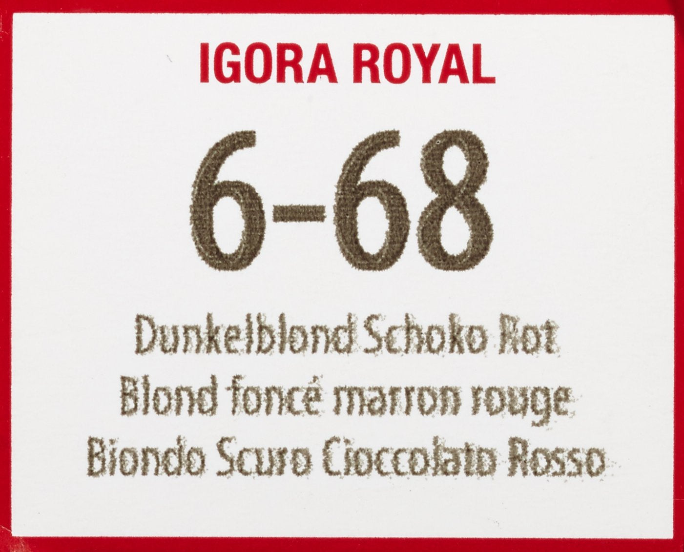 Schwarzkopf IGORA Royal Premium Hair Colour 6-68 blond închis roșu ciocolatiu, 1 pachet (1 x 60 g) Vopsea pentru par Naty Shop