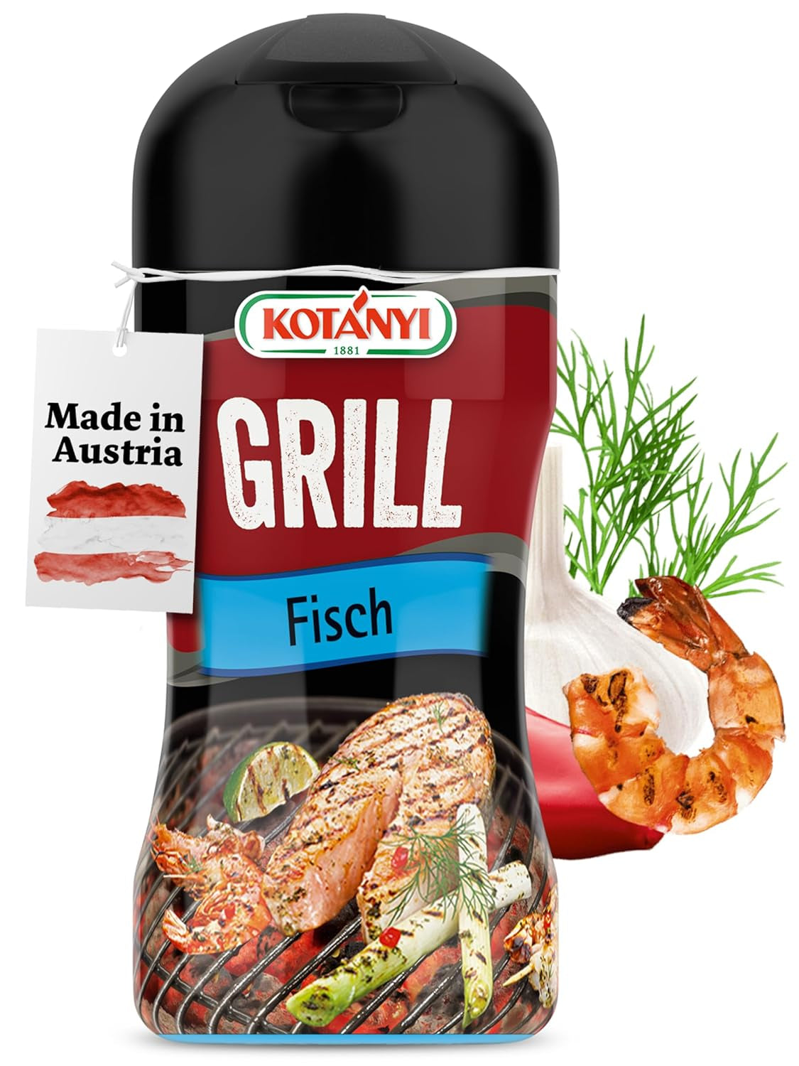 KOTÁNYI Grill Fisch Grillgewürz 80g - Gewürz für Fisch & Meeresfrüchte - Marináda pro jede Fischart - Gewürzmischung zum Grillen - [Jetzt für die nächste Grillfeier bestellen!]