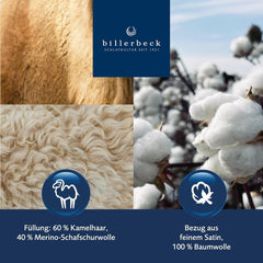 Billerbeck E48 Kairo přikrývka - Letní přikrývka - 135 X 200 Cm - Chladící přikrývka - S 60% velbloudí srst 40% panenská vlna Přikrývky a přikrývky Naty Shop