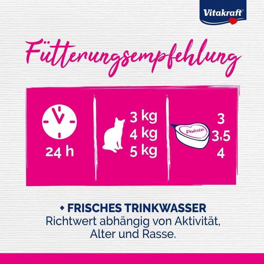 Vitakraft Poésie Création, hrană umedă pentru pisici, hrană umedă pentru pisici în sos, cu curcan în sos de brânză, pachet multiplu, fără zahăr adăugat sau cereale (15 x 85g)