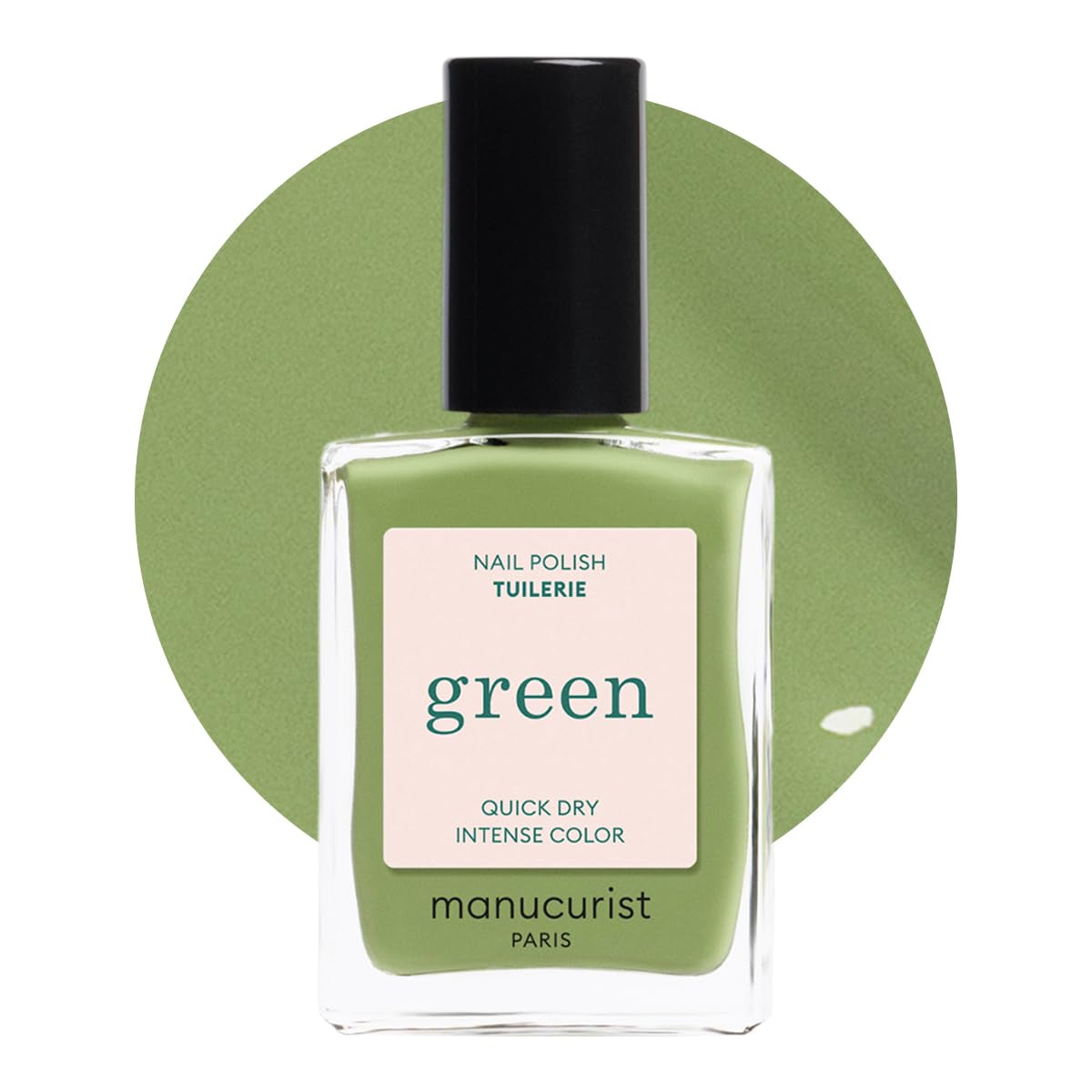 Manucurist Green - Rosy Beige Shell Beige Lak - Rychleschnoucí lak na nehty - DIY Nails - Vegan 12-Free - Rostlinná báze - Lak na nehty - Vyrobeno ve Francii