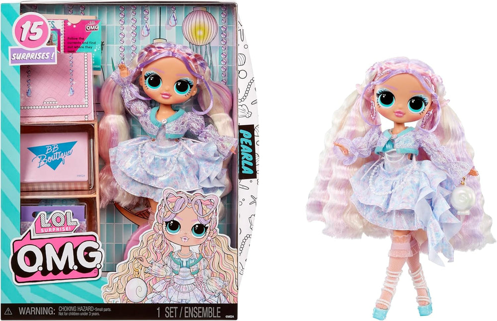 L.O.L. Překvapení! OMG Fashion Doll Pearla s 15 překvapeními - módní panenka s doplňky mořské panny - pro děti od 4 let Naty Shop Perla Dolls