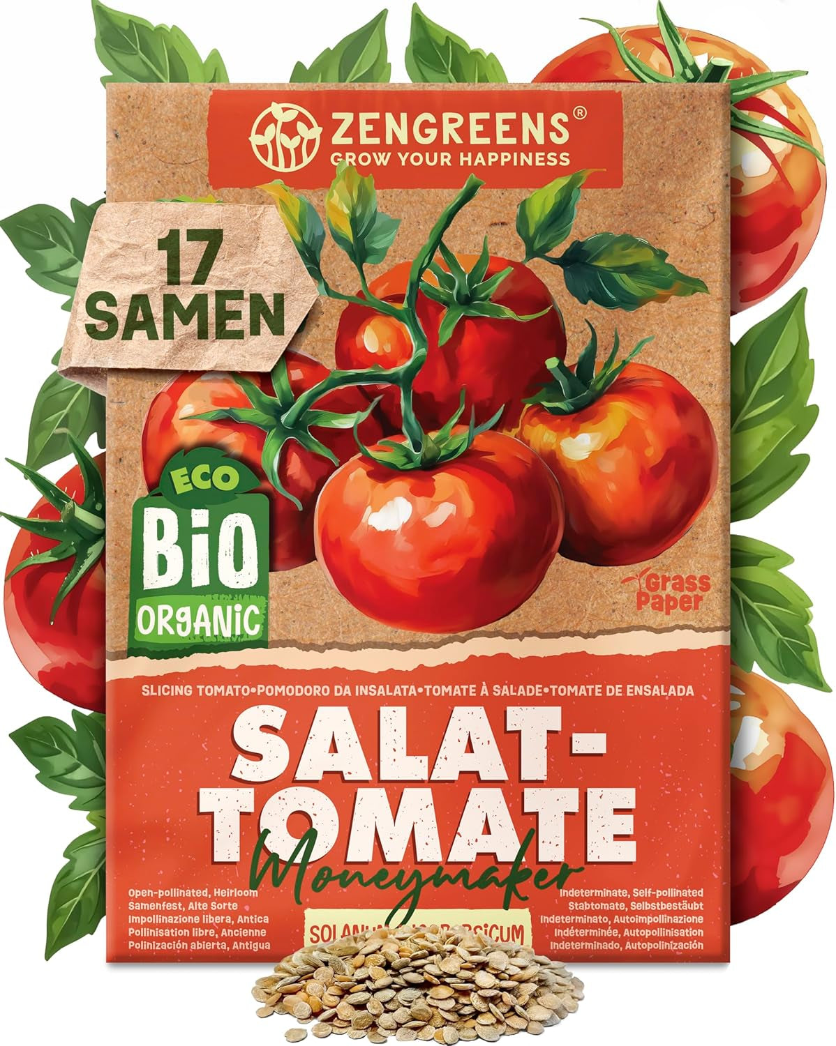 Bio semínka rajčat v sadě 10 - 10 semínek rajčat pro snadné pěstování na zahradě, balkóně nebo vyvýšeném záhonu - Semena rostlin - Sazenice