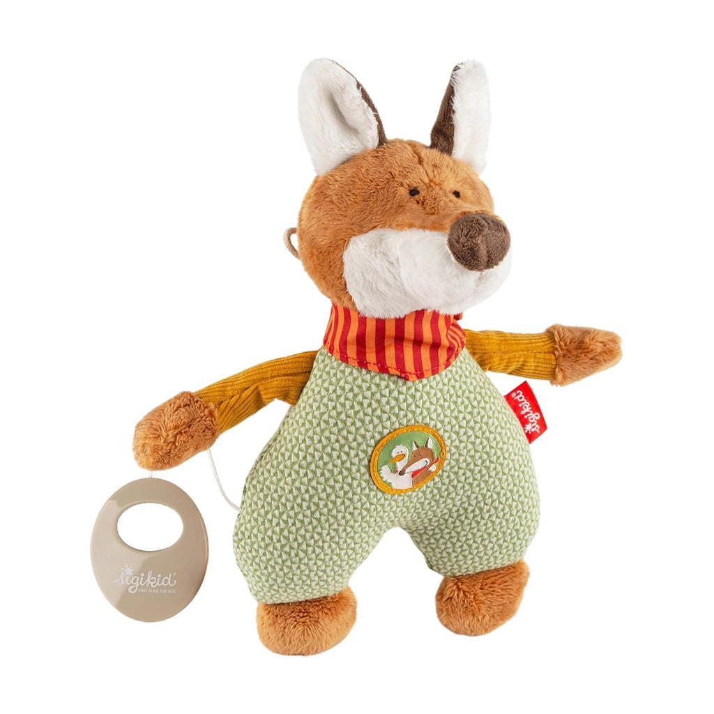 SIGIKID 39265 cutie muzicală Semmel Bunny fete și băieți jucărie pentru copii recomandată de la naștere albastru/bej Jucarii Bebe Naty Shop Verde/maro