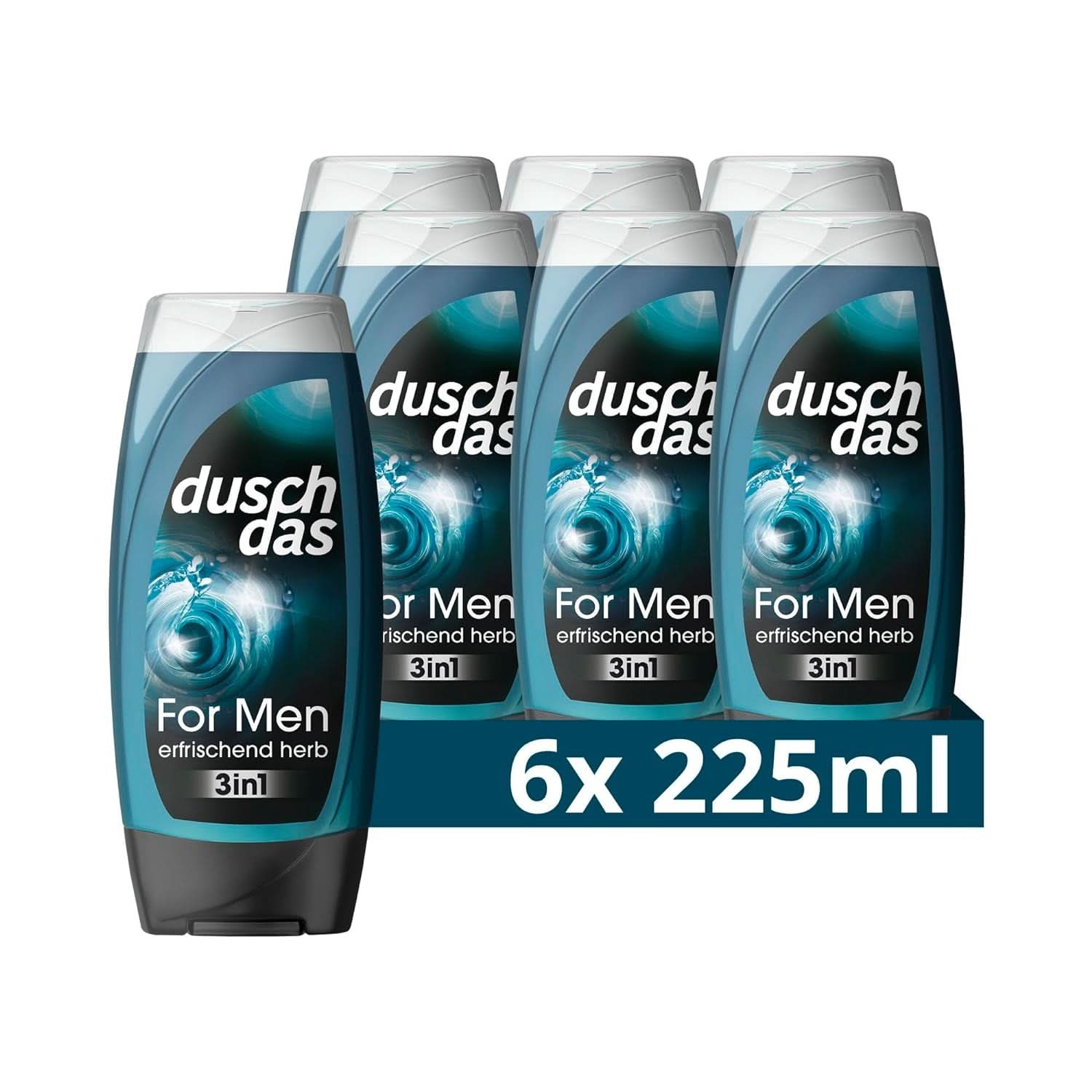Duschdas Gel de duș pentru bărbați, 6 x 225 ml Duș și baie Naty Shop 6 bucati x 225 ml