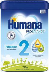 Humana PROBALANCE 2 pokračovací mléko, po 6. měsíci, 750 gramů Matka a dítě Naty Shop 750 gramů