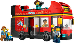 LEGO City dvoupatrový autobus, dvoupatrový autobus na hraní, sada vozidel pro dívky a chlapce od 7 let, obsahuje 5 figurek včetně miminka v kočárku 60407 Stavebnice Besuche den LEGO-Store