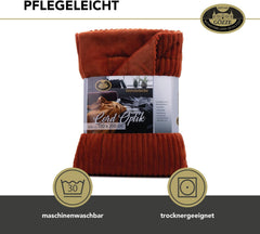 Gözze - Pohodlná a měkká přikrývka v manšestrovém vzhledu, 1620 G/kus, 150 X 200 Cm - skořicová Postele a přikrývky Besuche den Gözze-Store