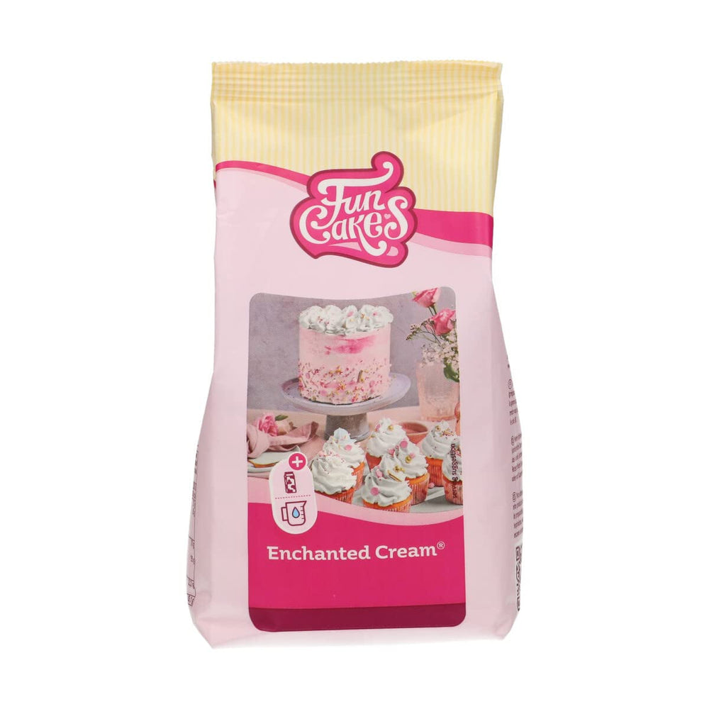 Funcakes Mix Für Enchanted Cream®: Einfach Zu Berübenende, Sehr Leichte Und Fauschige Schneeweiße Creme, Perfekt Zum Füllen Und Abdecken Von Kuchen Oder Als Belag Für Cupcakes, Halal., 900 G Směs na pečení a vaření Naty G Vanille 450