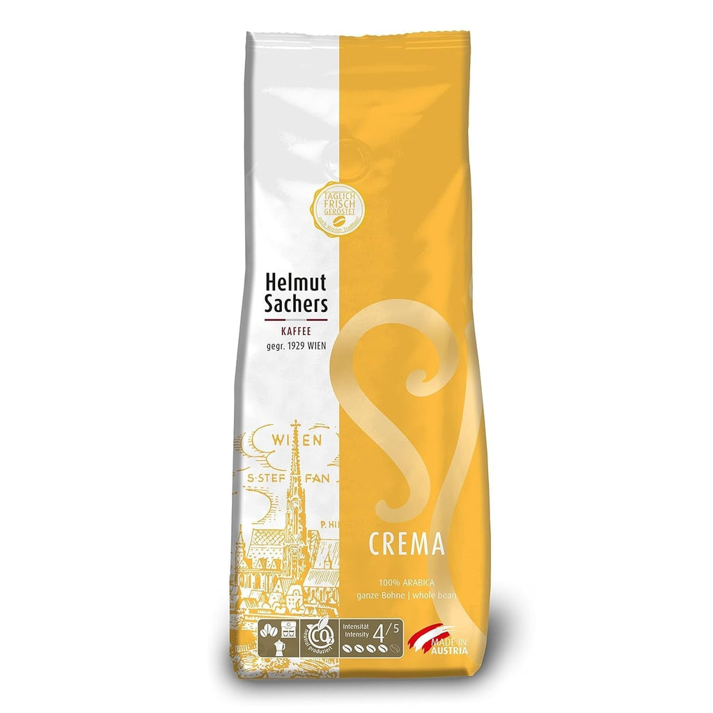 Helmut Sachers Kaffee - amestec vienez, cafea Viennese Melange din boabe Arabica de primă clasă, prăjite în Austria Cafea Naty Shop 500 grame Crema