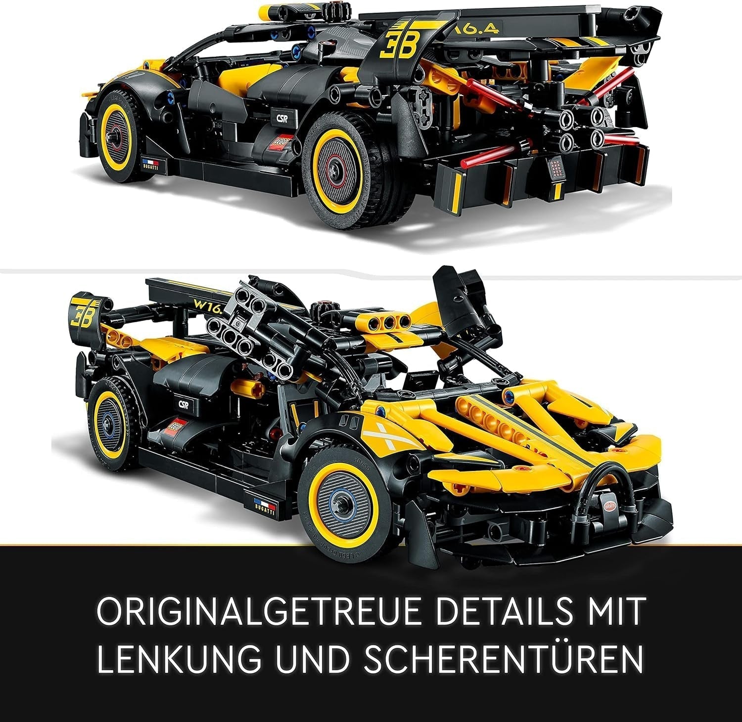 LEGO Technic Bugatti závodní auto, stavebnice modelu auta, hračka sportovního auta, ikonická sběratelská sada aut, stavebnice od 9 let 42151 stavebnic Besuche den LEGO-Store
