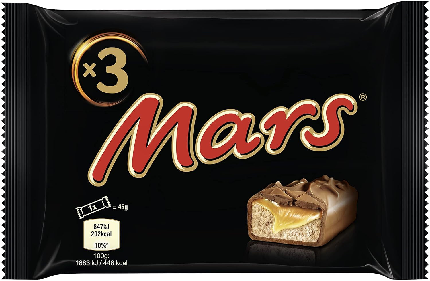 Mars čokoládové tyčinky, karamel, čokoláda, 1 balení po 5 tyčinkách (1 x 225 g)