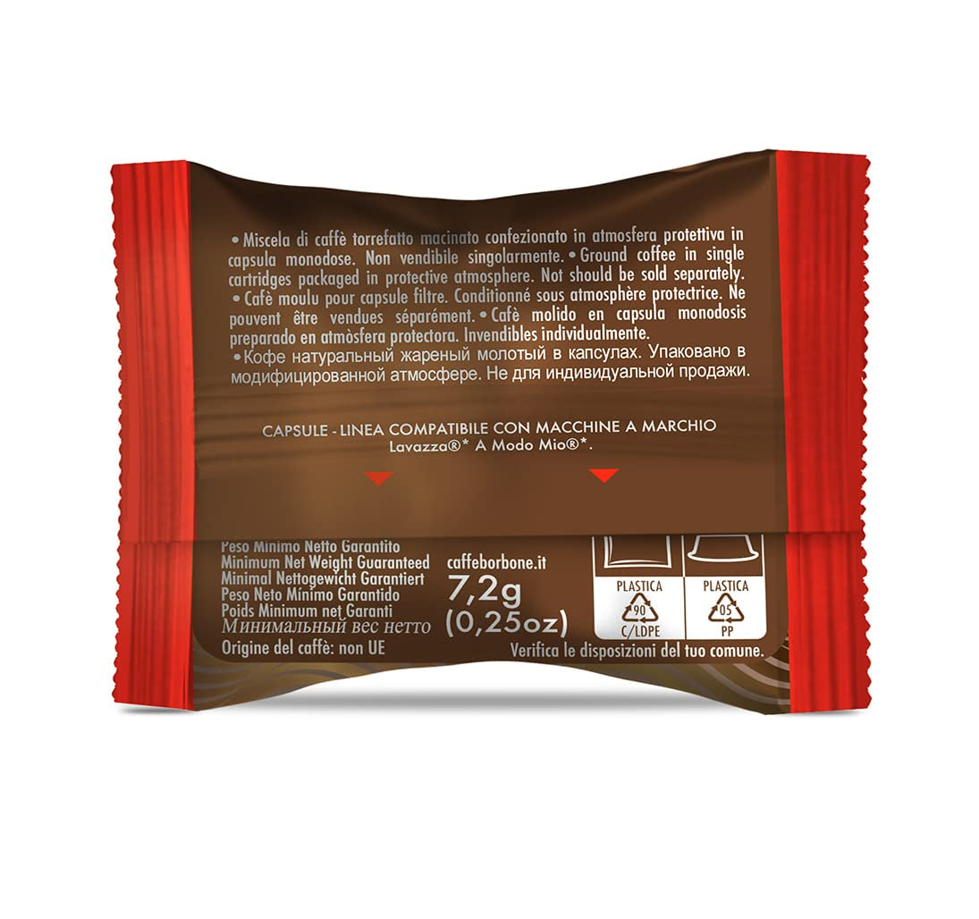 Caffè Borbone Kaffee Kapseln Don Carlo, Blaue Mischung - 100 stück & Kaffee Kapseln Don Carlo, Rote Mischung - 100 stück - Kompatibel mit Kaffeemaschinen der Marke Lavazza®* A Modo Mio®*