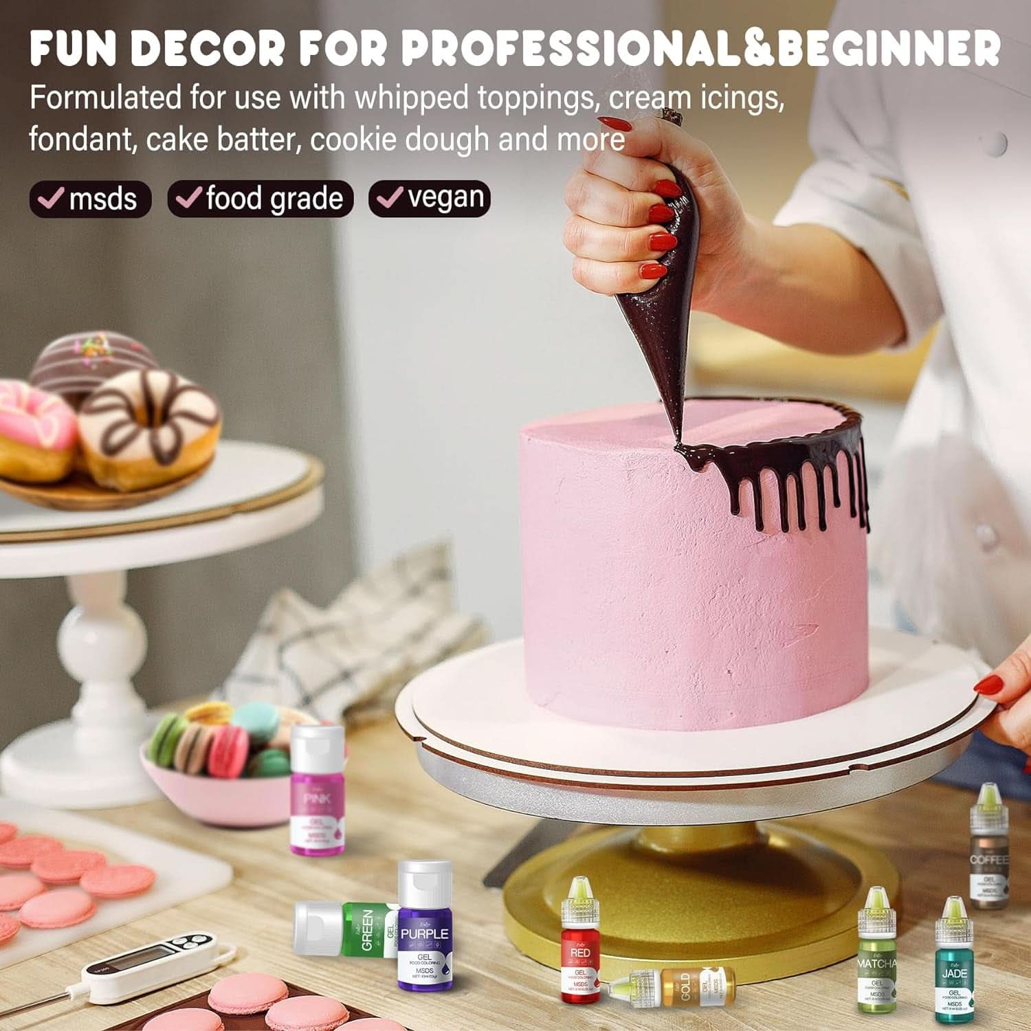 Gelové potravinářské barvivo, nádobky 6 ml a 10 ml Naty Shop