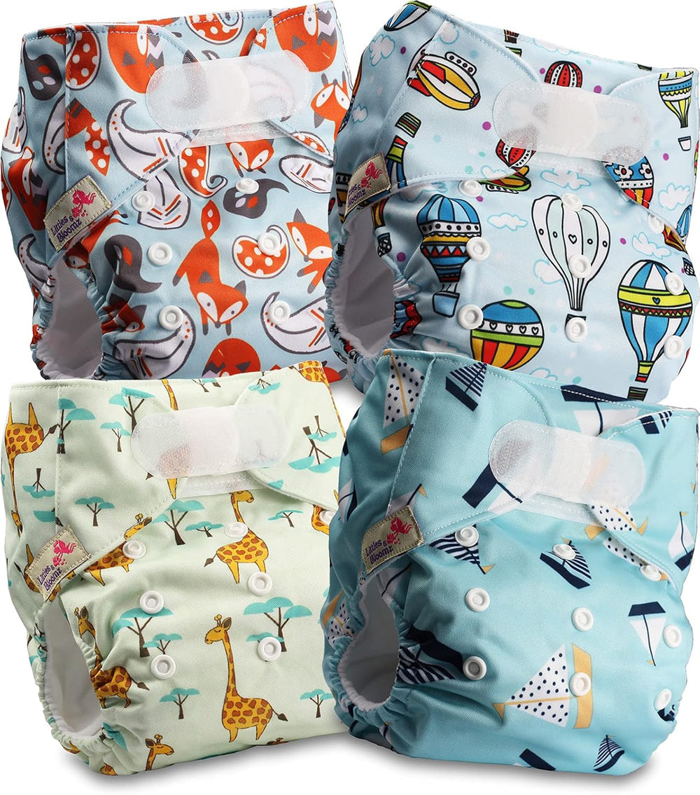 Opakovaně použitelná plena Littles and Bloomz FLV2-0602, standardní zapínání na suchý zip, 6 plen