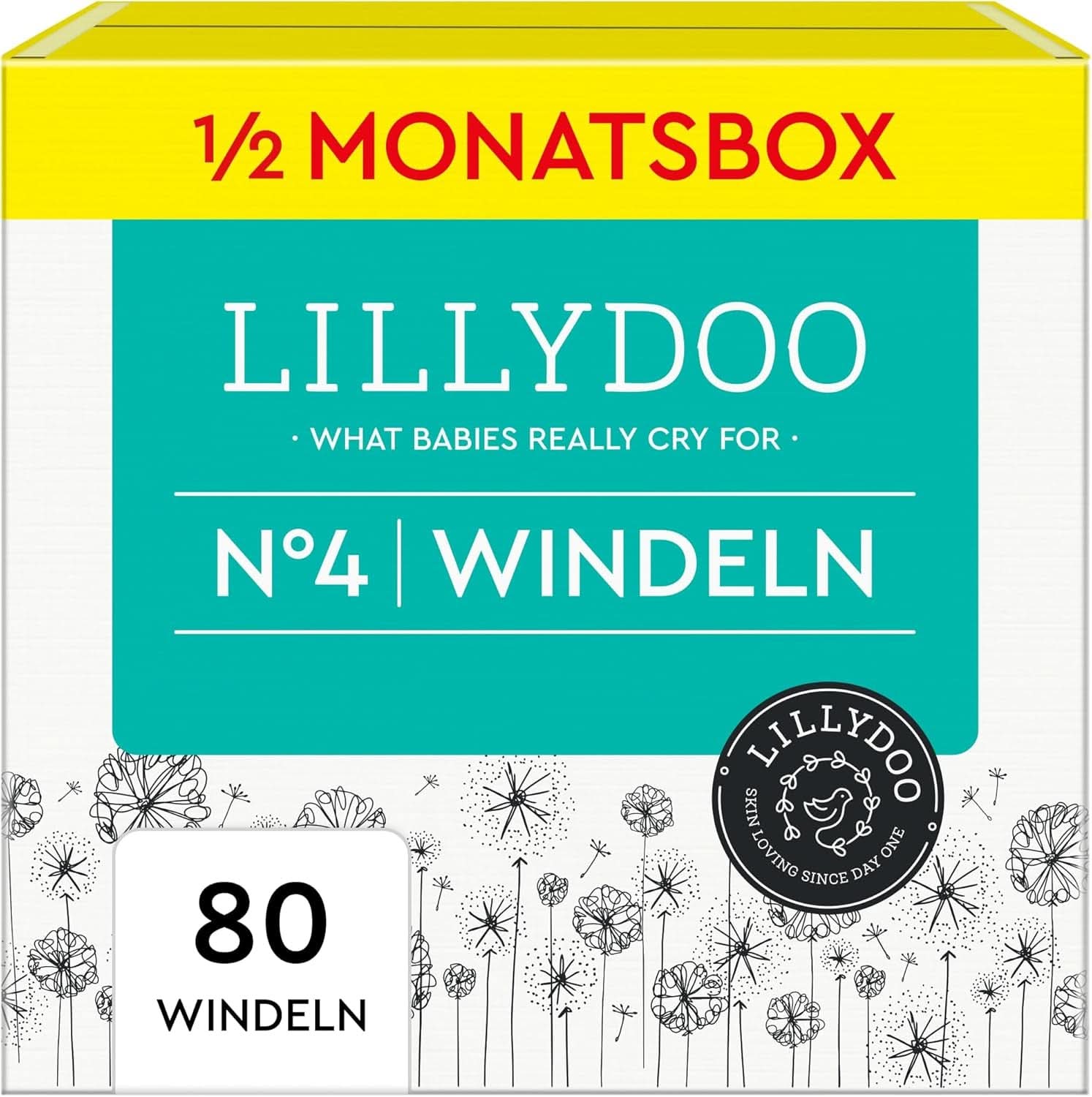 LILLYDOO Scutece prietenoase cu pielea, mărimea 2 (4-8 kg) Mama si Copilul Naty Shop 4 (80 buc)