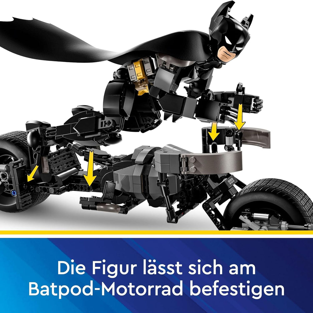 LEGO DC Batman: Stavebnice Batmana s Batpodem, filmová hračka superhrdina, dětská dobrodružná herní sada, dárek pro chlapce a dívky 76273 Stavebnice Besuche den LEGO-Store
