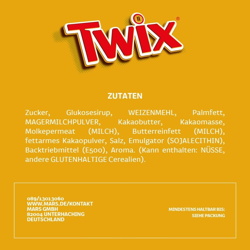 Čokoládové tyčinky Twix se slaným karamelem | Velké balení čokolády | 30 dvojitých tyčinek (30 x 46 g)