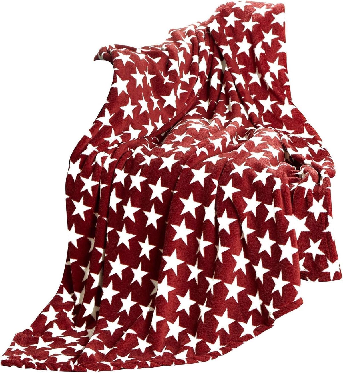 Nadýchaná deka Celinatex 150 X 200 Cm Bordeaux deka pohovka pohovka měkká deka stars Microfibre Fleece Oeko-Tex Moonlight Postele a deky Besuche den CelinaTex-Store Bordeaux stars 150 X 200 Cm