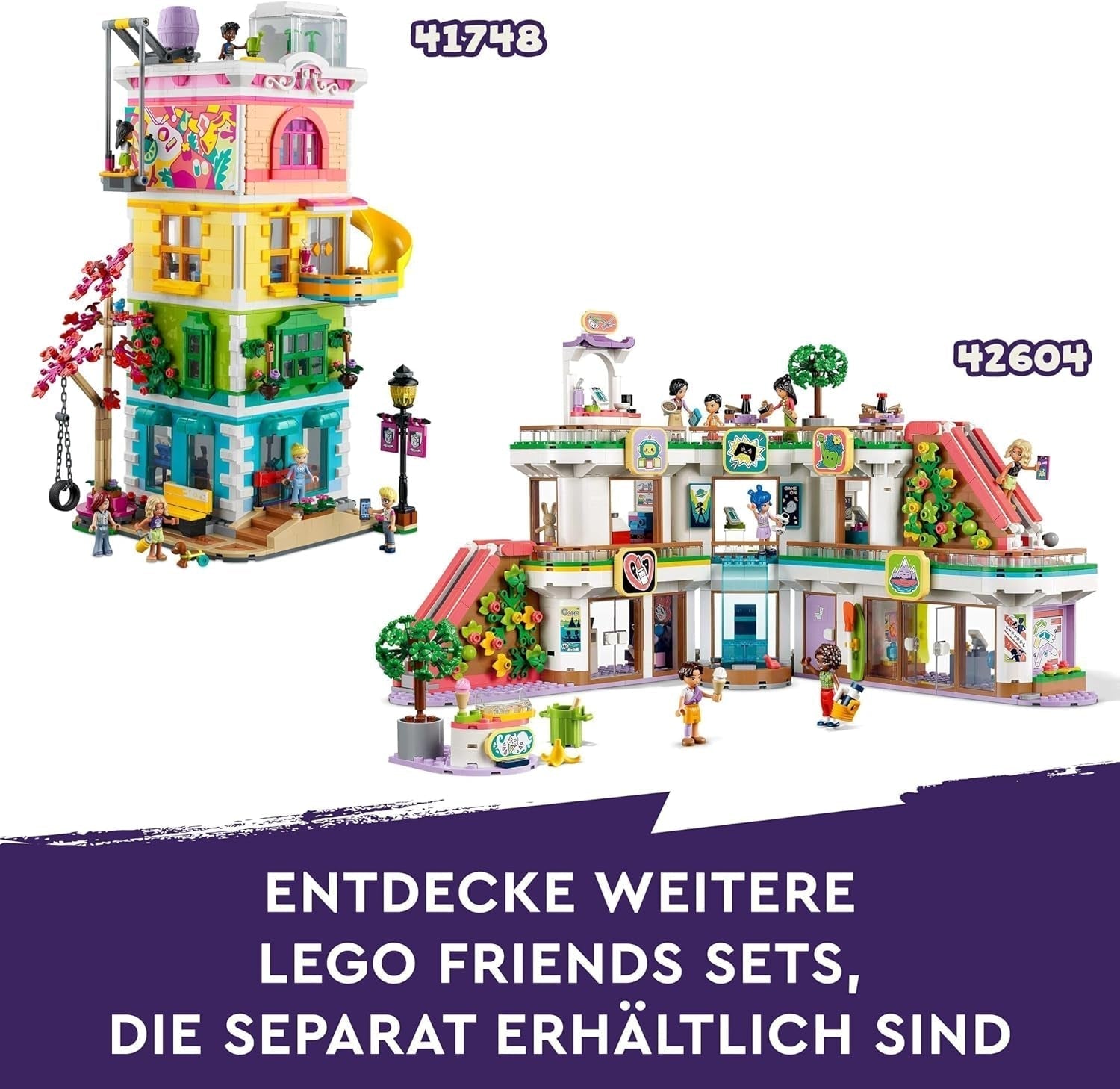 Castelul LEGO Friends cu cazare de vacanță, hotel Playset pentru copii și adolescenți de la 12 ani cu 4 figurine, câine și accesorii, idee de cadou pentru fete și băieți 42638 Seturi de constructie Besuche den LEGO-Store