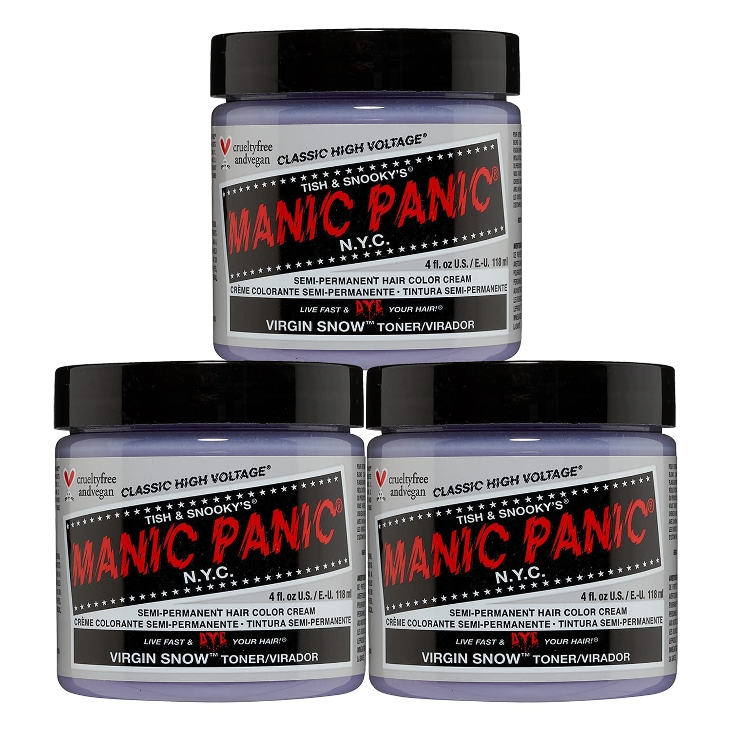 Manic Panic Electric Lizard Classic Cream, vegan, fără cruzime, vopsea de păr verde semipermanentă 118ml