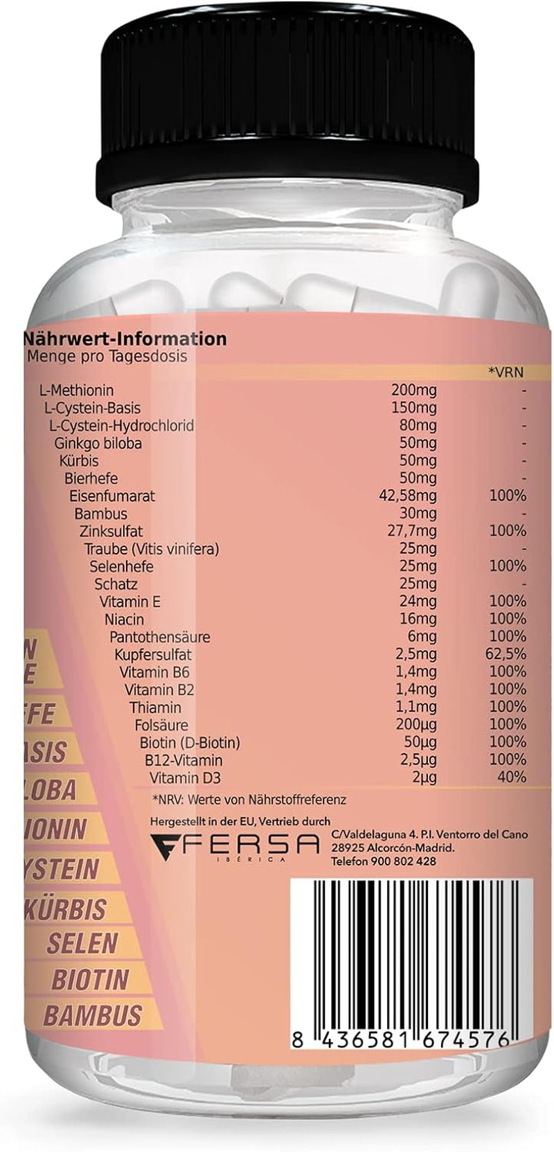 Healthy Fusion Haircomplex, eficient împotriva căderii părului, 30 capsule Ingrijire par Naty Shop