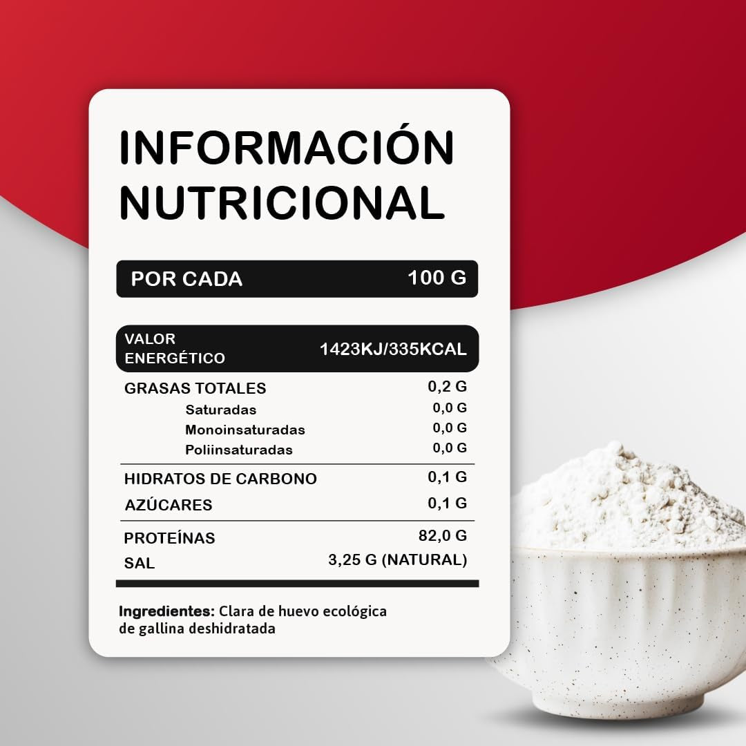 Eiklarpulver (350g) | Getrocknetes Eiklar Pulver | Eialbumin für Backen & Kochen | Ohne Zusatztoffe | Balení zip-bag bez laktózy