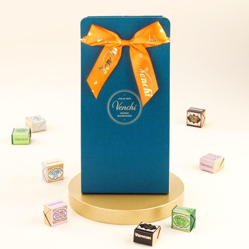Venchi – Murrine Collection – Dárková kazeta s různými čokoládami Cremino, 407 g – S lískovými oříšky CHZO Piemont – Tip na dárek – Bez lepku
