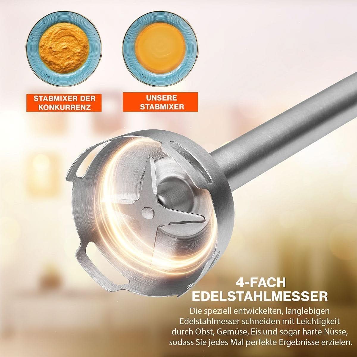 Proficook® 2v1 stojanový mixér & Schneebesen | Stabmixer 1000 Watt Für Mixen, Zerkleinern & Pürieren | Smoothie Maker M. Langem Mixstab | Pürierstab M. Edelstahlgehäuse & Soft Touch-Griff | PC-SMS 1220 Matka a dítě Naty Shop