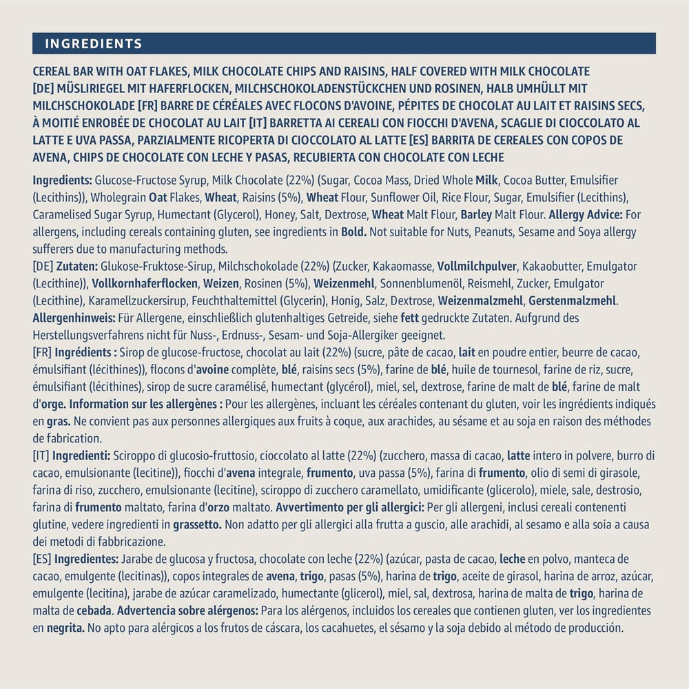 Müsli tyčinka s čokoládou a rozinkami z Amazonu, 192g