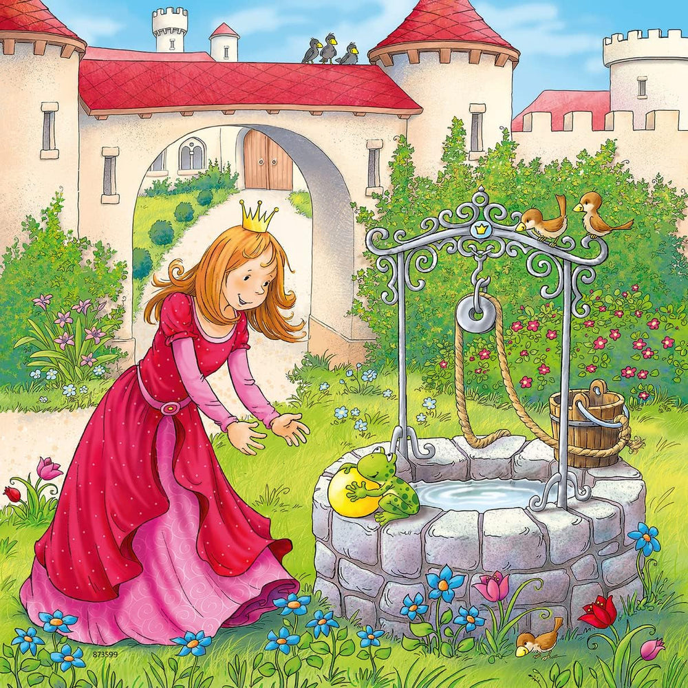 Ravensburger Puzzle pentru copii - 08051 Rapunzel, Scufița Roșie și Regele Broască - Puzzle pentru copii de 5 ani și peste, cu 3X49 piese Puzzle Naty Shop