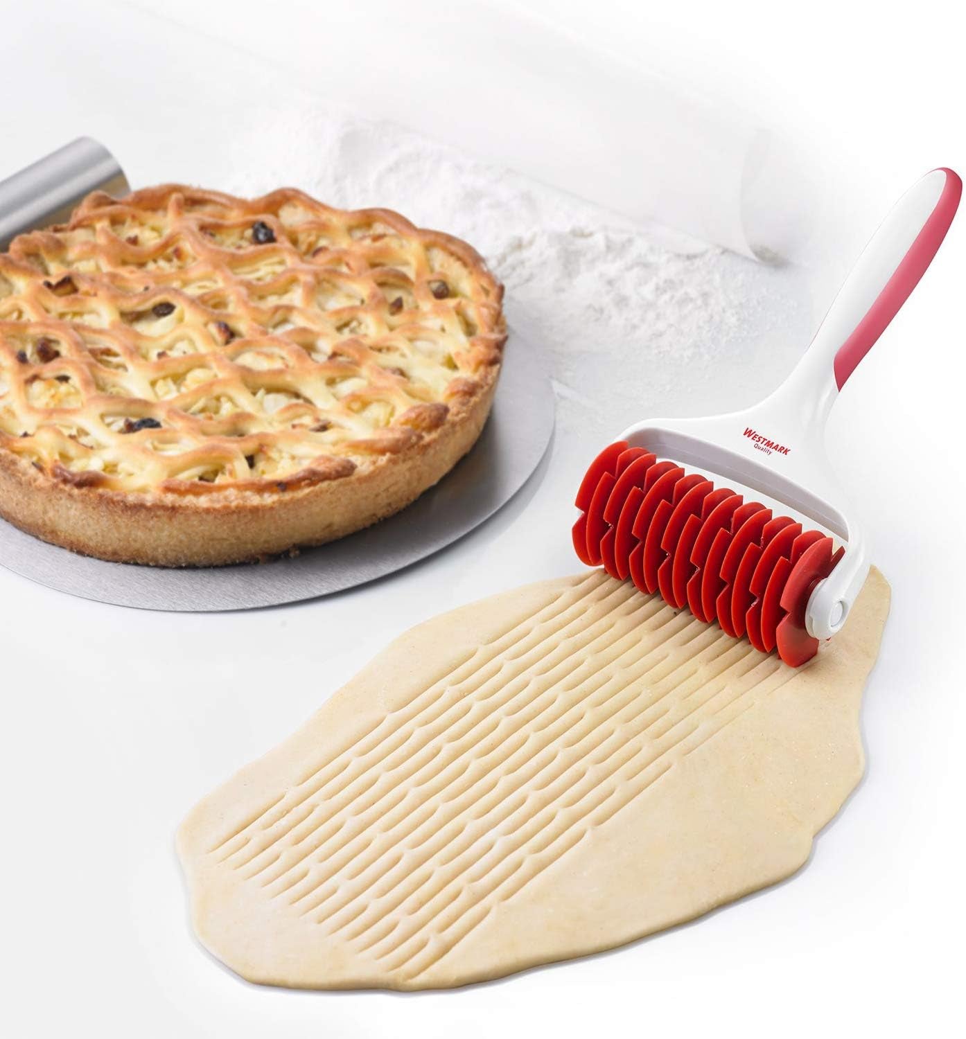 Westmark Gitterroller, délka: 19,5 cm, Kunststoff, Weiß/Rot, 32182270