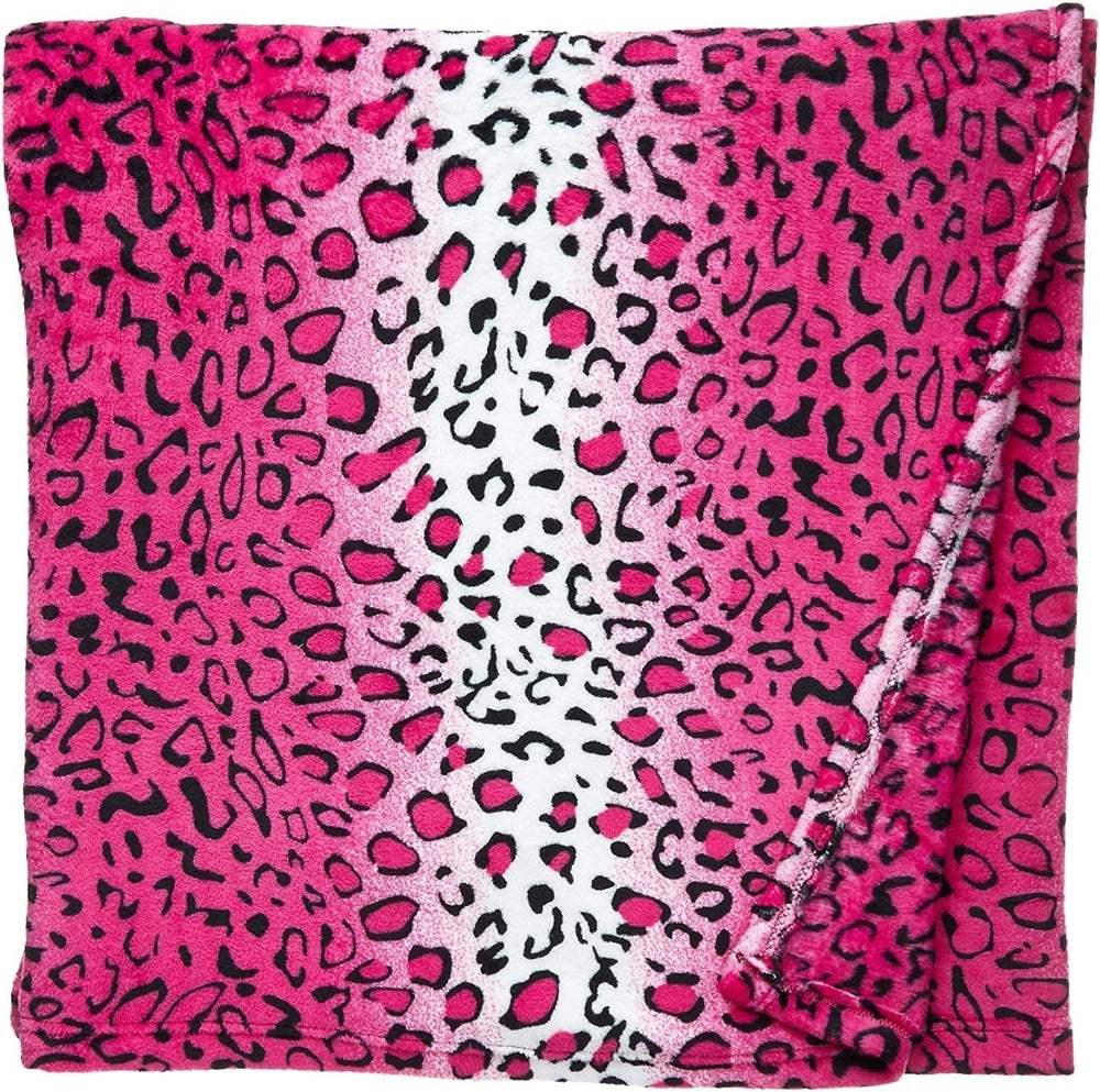 Home Must Haves Queen/King Zebra Žirafa Safari Zvířecí potisk Celoroční super měkká teplá pohovka Throw Deka Velikost postele Růžová Polyester Růžová Leopardí přikrývky a přikrývky Naty Shop