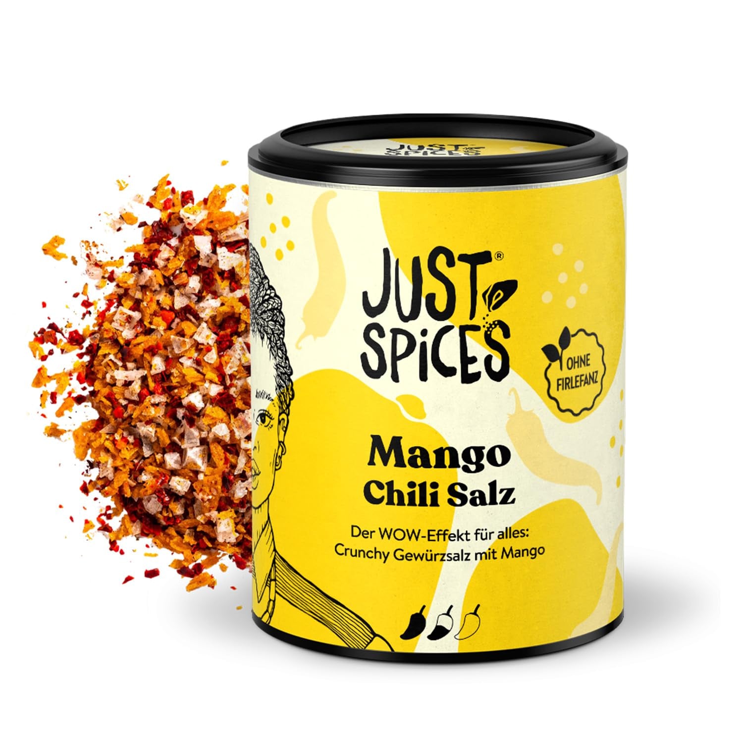 Just Spices Chilli česneková sůl I Gewürzmix, der zu allen Gerichten schmeckt I Gewürzdose, 55 g