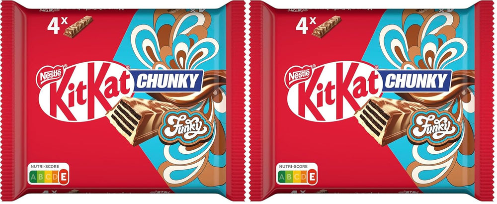 Nestlé Chunky Funky Crispy Wafer v mléčné čokoládě Multi Pack 2 Pack (každé 4 x 40 g)