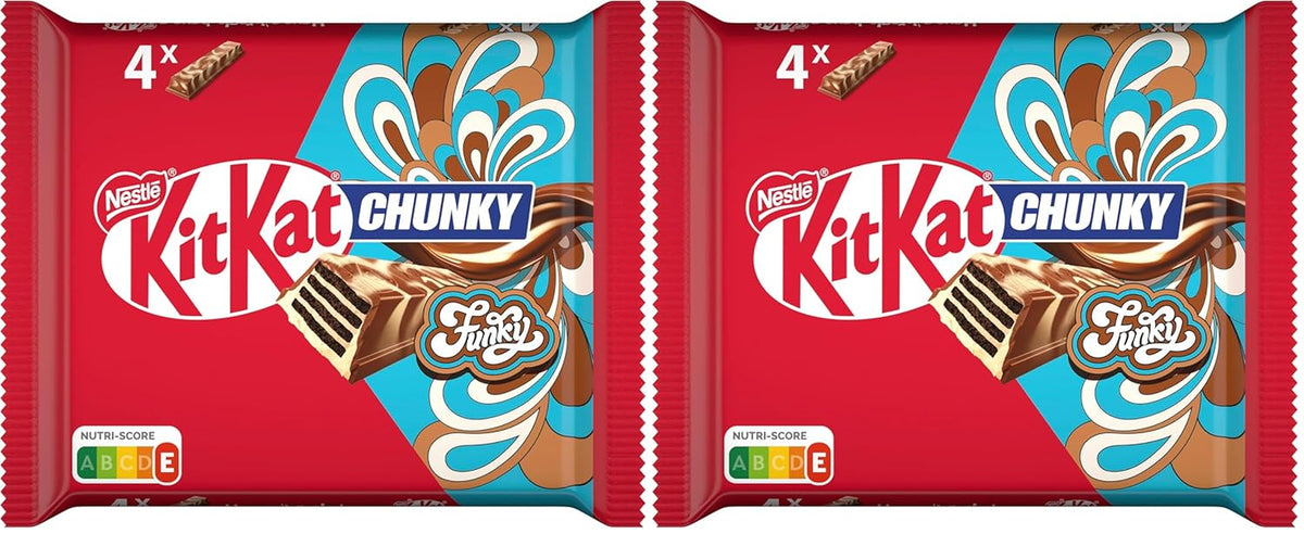 Nestlé Chunky Funky Crispy Wafer v mléčné čokoládě Multi Pack 2 Pack (každé 4 x 40 g)