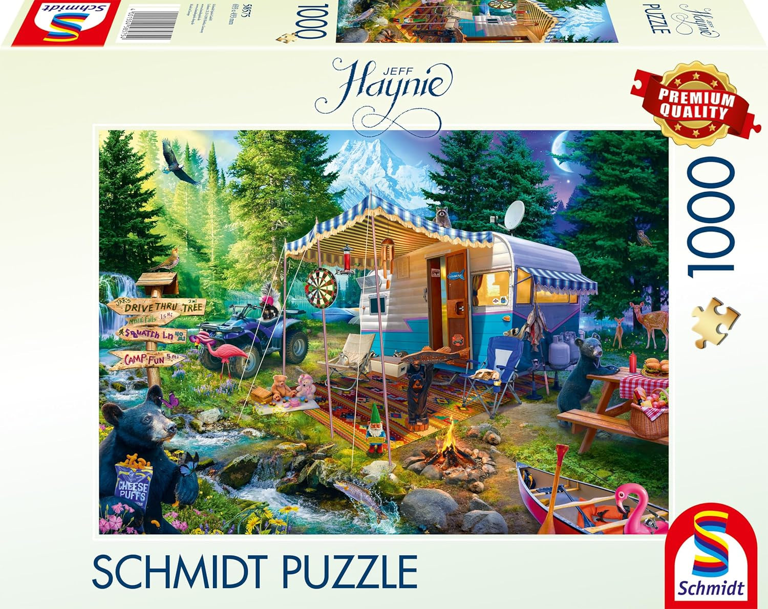 Schmidt Spiele 58575 Jeff Haynie, Cu caravana în munți, puzzle jigsaw 1000 piese Puzzle Naty Shop Titlu implicit