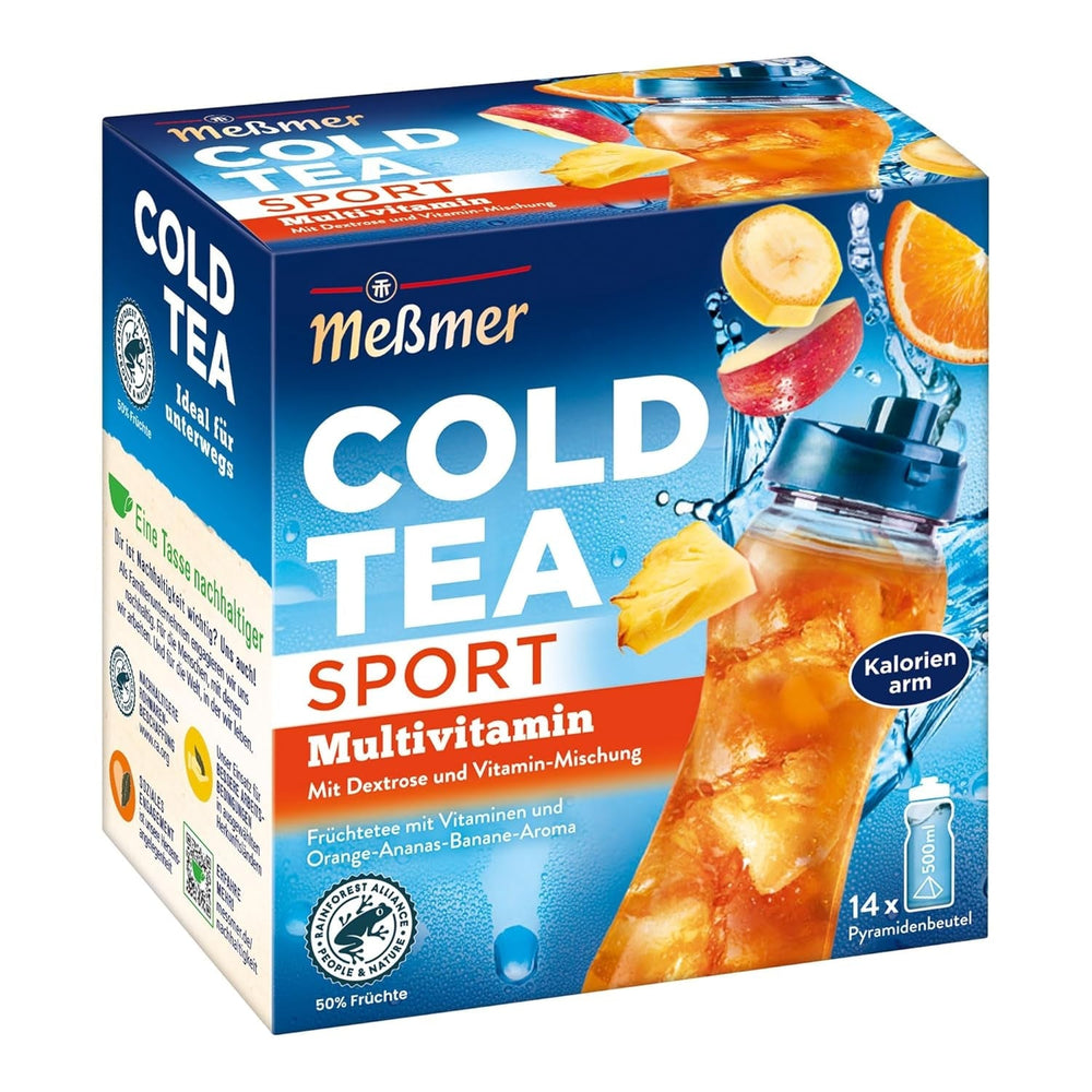 Meßmer Cold Tea Sommer-Beere | 14 pliculețe piramidale | Fără gluten | Fără lactoză | Vegan
