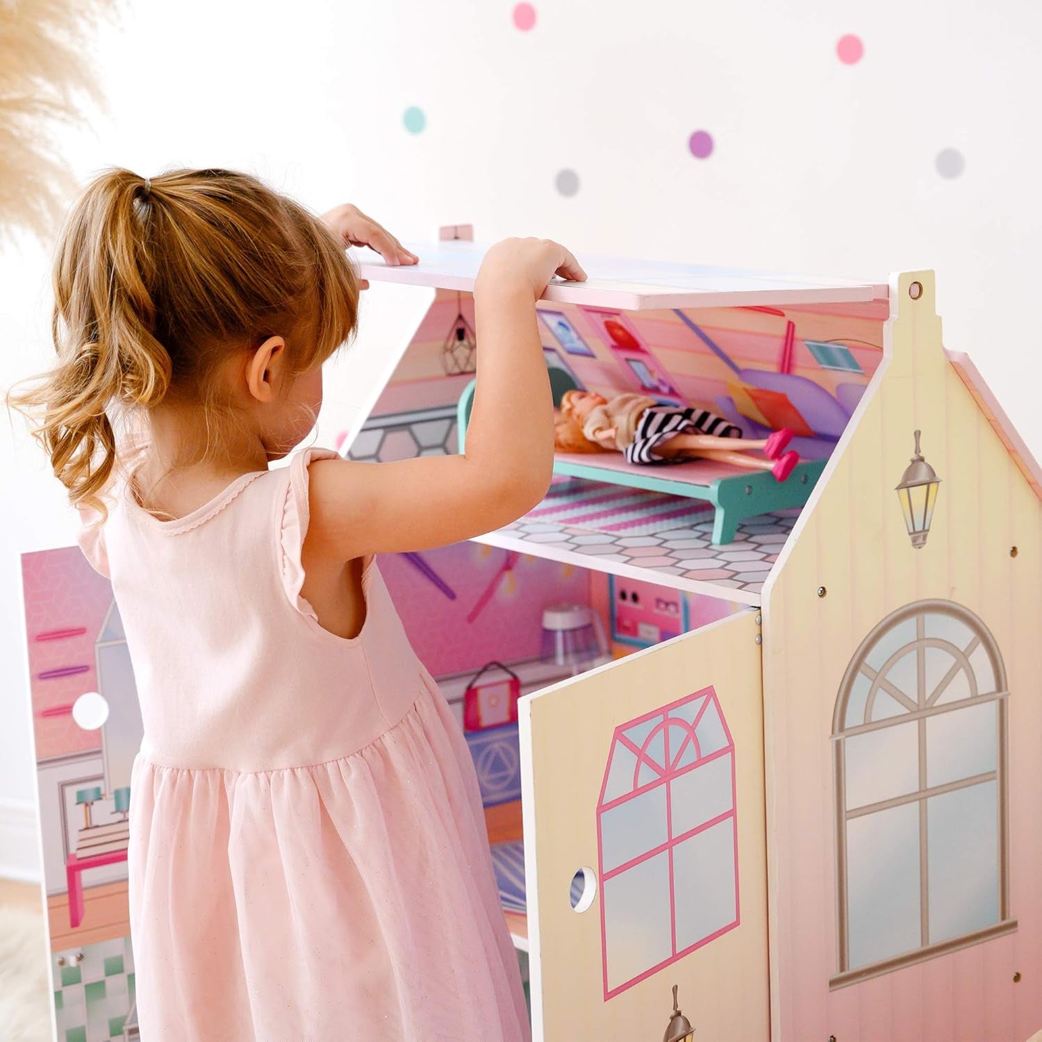 Olivias Little World Glasshouse Kids 12" domeček pro panenky a 10 doplňků pro panenky 3,5" Multi Td-12518D Domky pro panenky Naty Shop