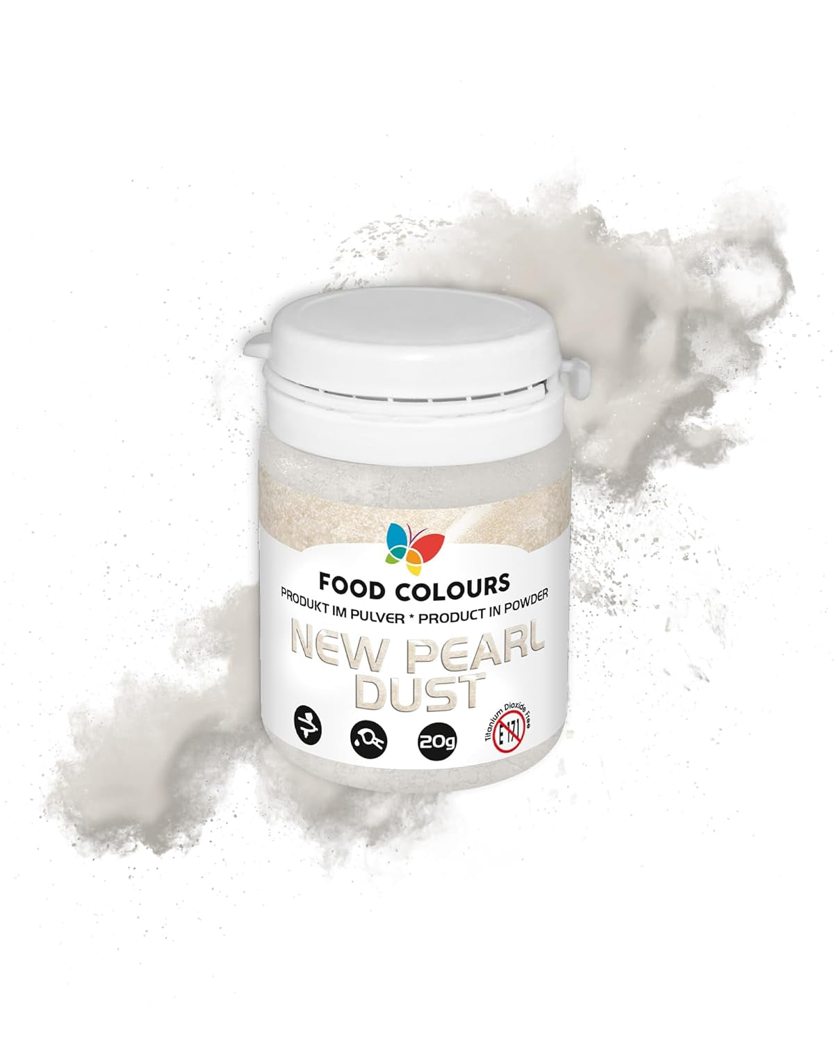 Coloranți alimentari Pudră de colorant alimentar cu efect metalic, Colorant comestibil ORIGINAL GOLD 20G – Ideal pentru decorarea prăjiturilor, tartelor, pastelor de zahăr, fursecurilor și băuturilor.