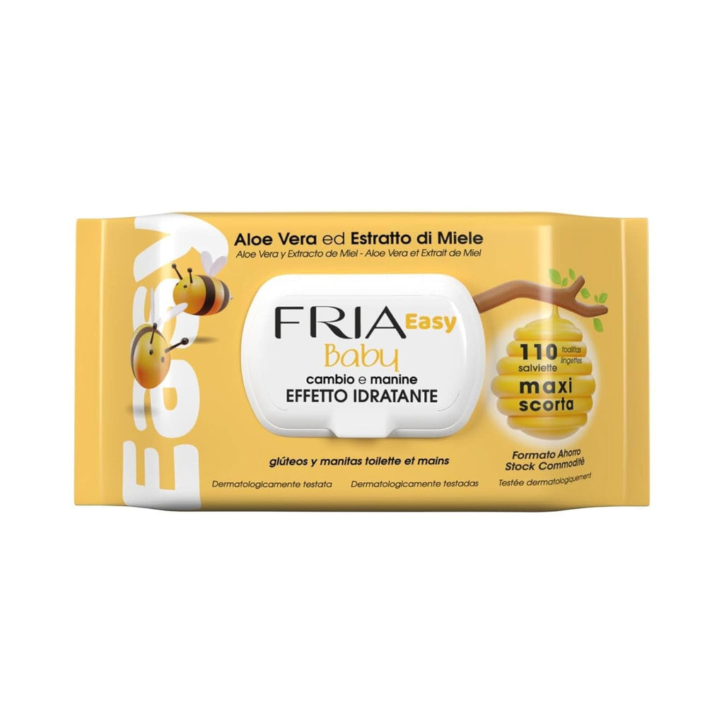 Fria Easy Baby, Șervețele pentru schimbarea scutecelor, cu Aloe Vera și extract de miere cu efect de hidratare a pielii, testate dermatologic Servetele Umede Bebelusi Naty Shop 110 servetele