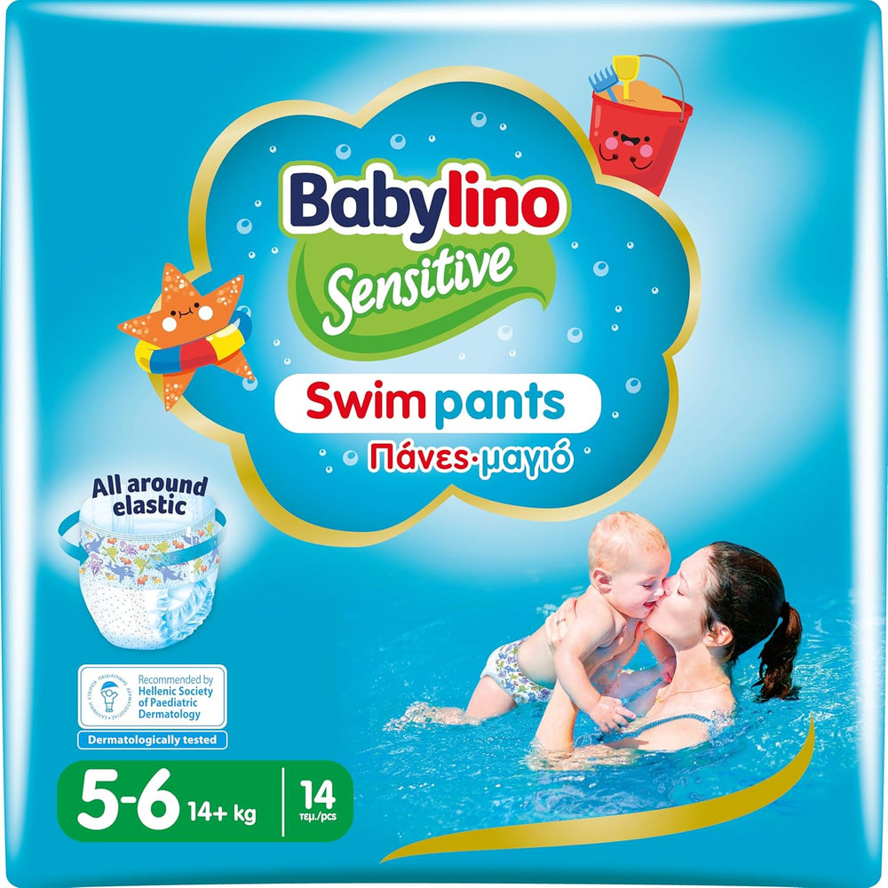 Plenky Sensitive Swim Pants, na moře a bazén, velikost 5-6 (nad 14 kg), 84 kusů
